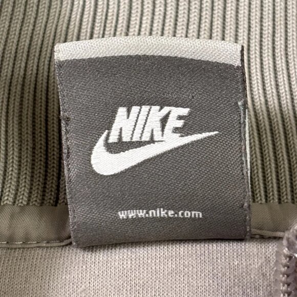 Vintage Y2K Nike Gray Full Zip Track Jacket Size Large L Striped Windbreaker - Picture 13 of 14